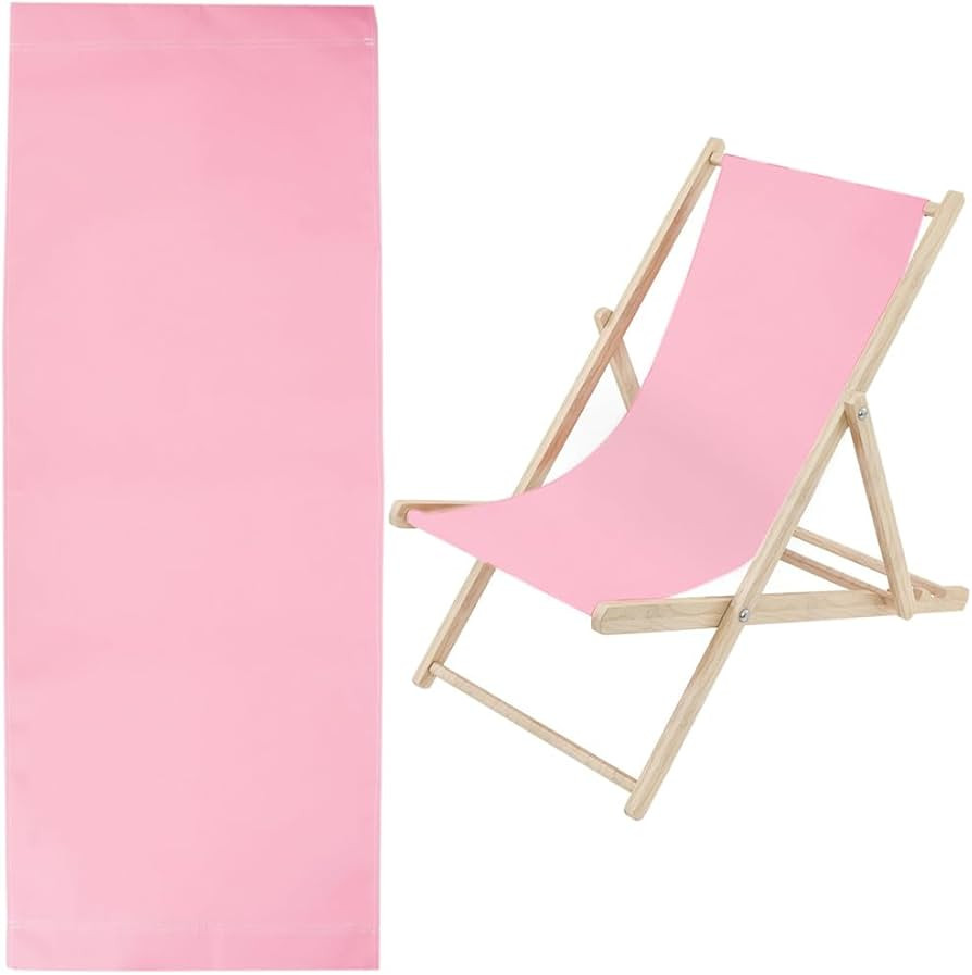 GORGECRAFT 1pcs Beach Sling Chair Replacement 435 * 1165mm Chair Oxford Cloth Pink Chair Fabric R... | Amazon (US)