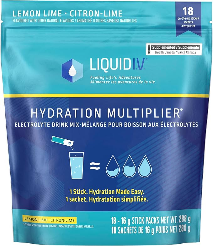 Liquid I.V. Electrolyte Drink Mix for accelerated hydration, Lemon Lime, Hydration Multiplier wit... | Amazon (CA)