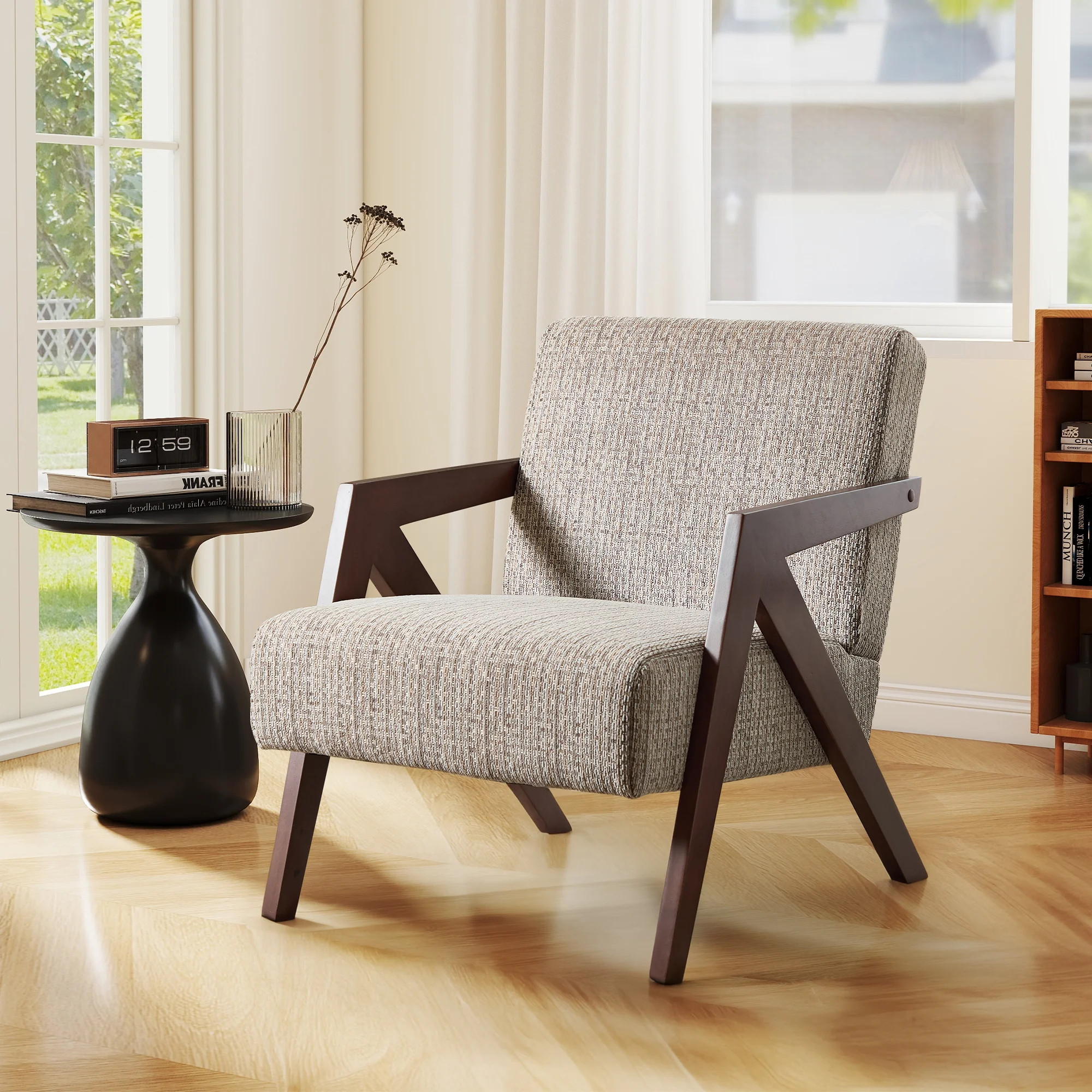 Bonzy Home Silla Decorativa Moderna – Pequeña Silla de Tela a Cuadros para Sala de Estar, Dorm... | Walmart (US)