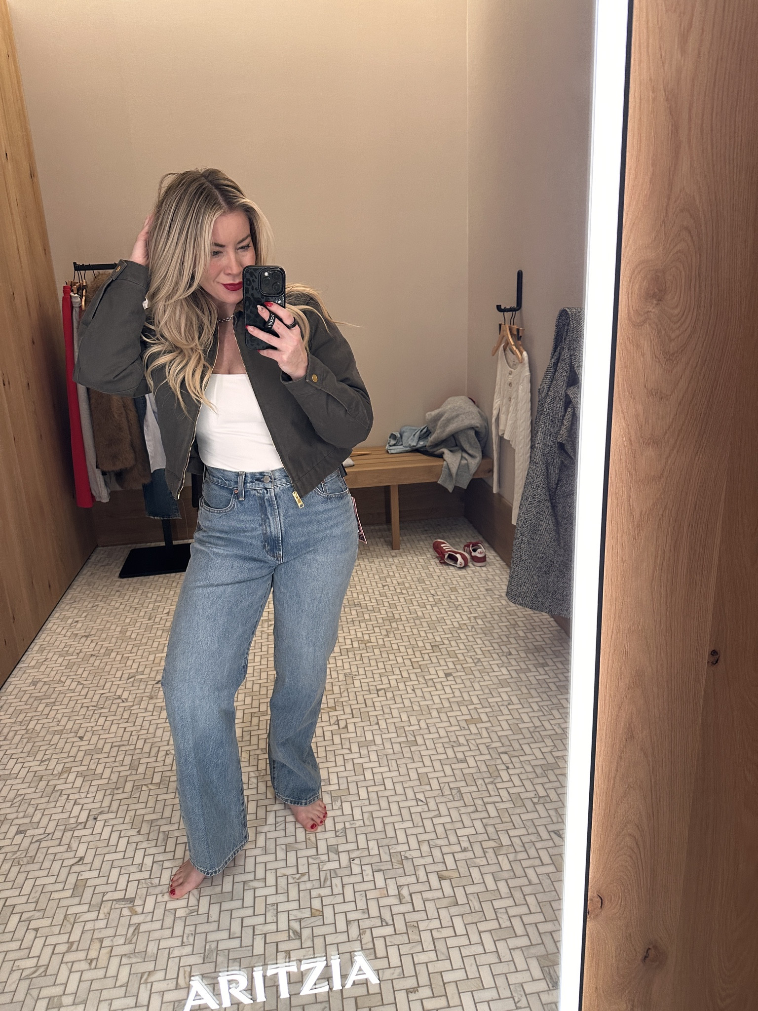 Aritzia, try on, cargo jacket, casual outfit, denim forum 

#LTKFindsUnder100 #LTKdayinmylife #LTKgrwm