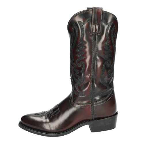 Smoky Men's 11" Black Cherry Leather Western Cowboy Boot | Amazon (US)