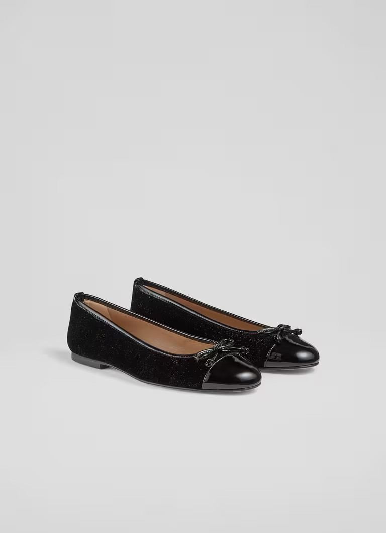Kara Black Bow Ballerina Flat | L.K. Bennett (UK)