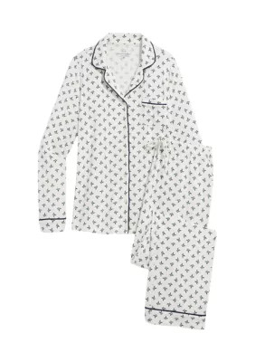 Vineyard Vines Women's Super Soft Printed Long Knit Pajama Set, Small | Belk