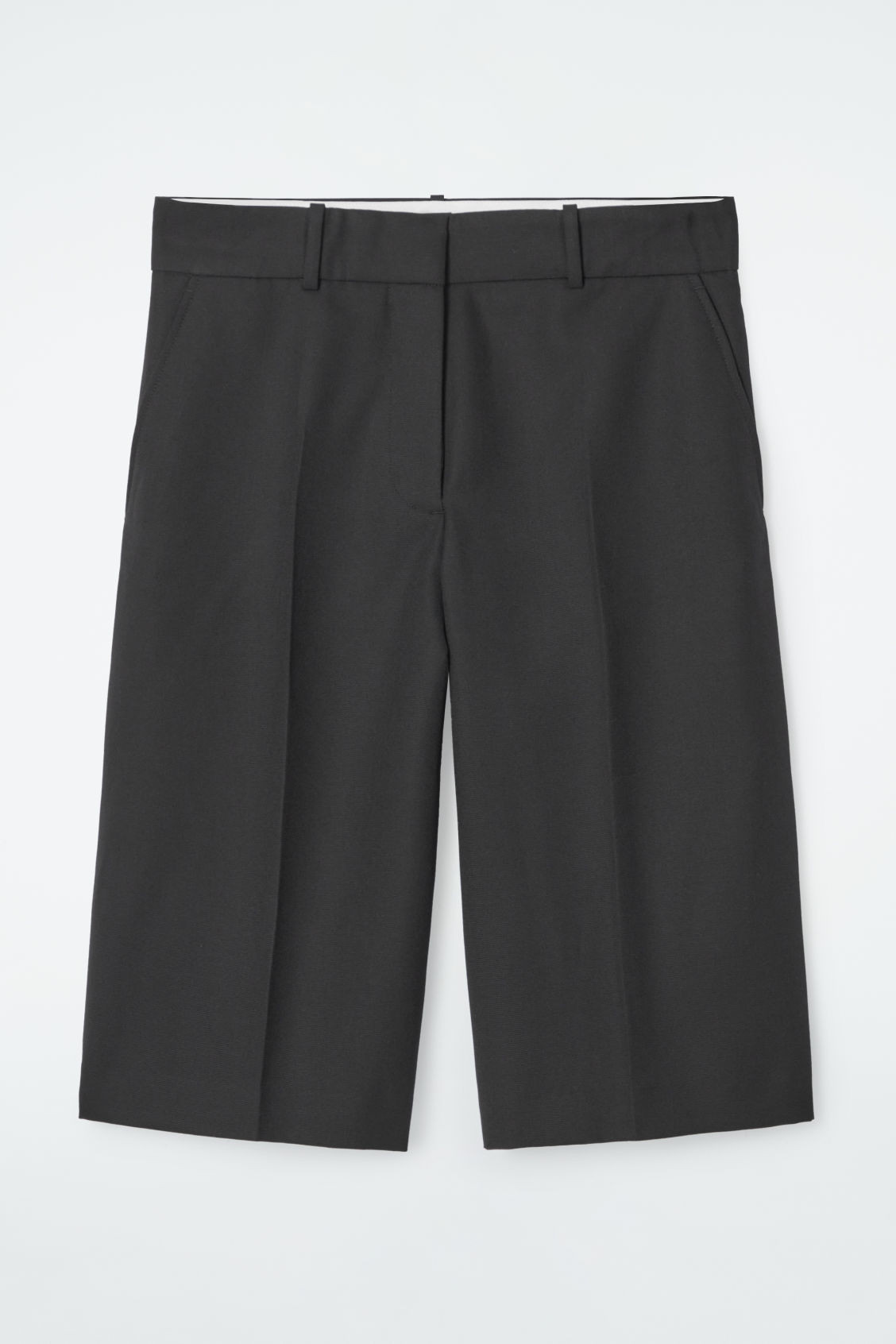 LONGLINE WOOL-BLEND TWILL SHORTS | COS (US)