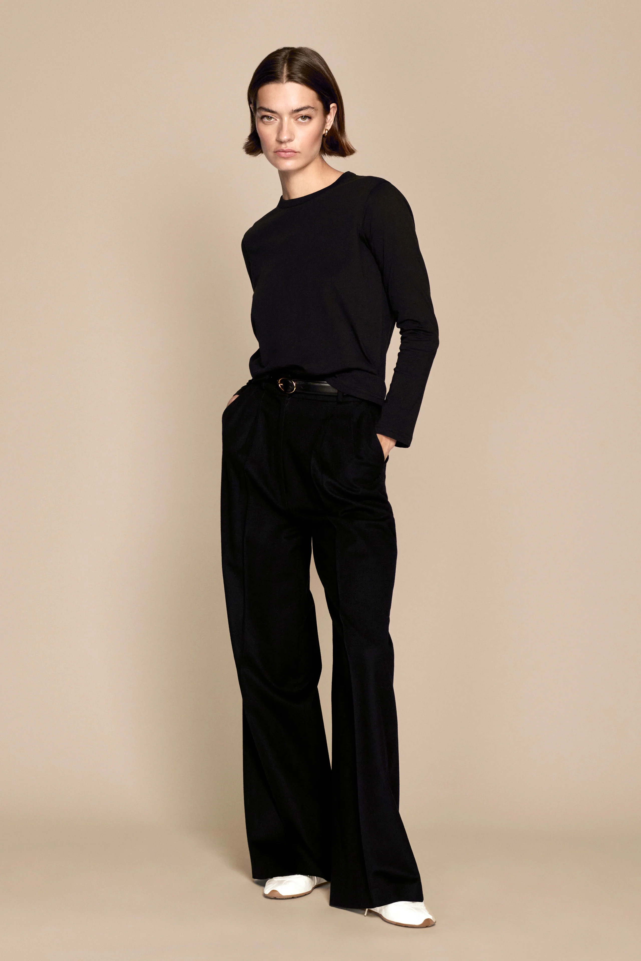 The Long Sleeve Perfect Tee in Black | Sold Out NYC