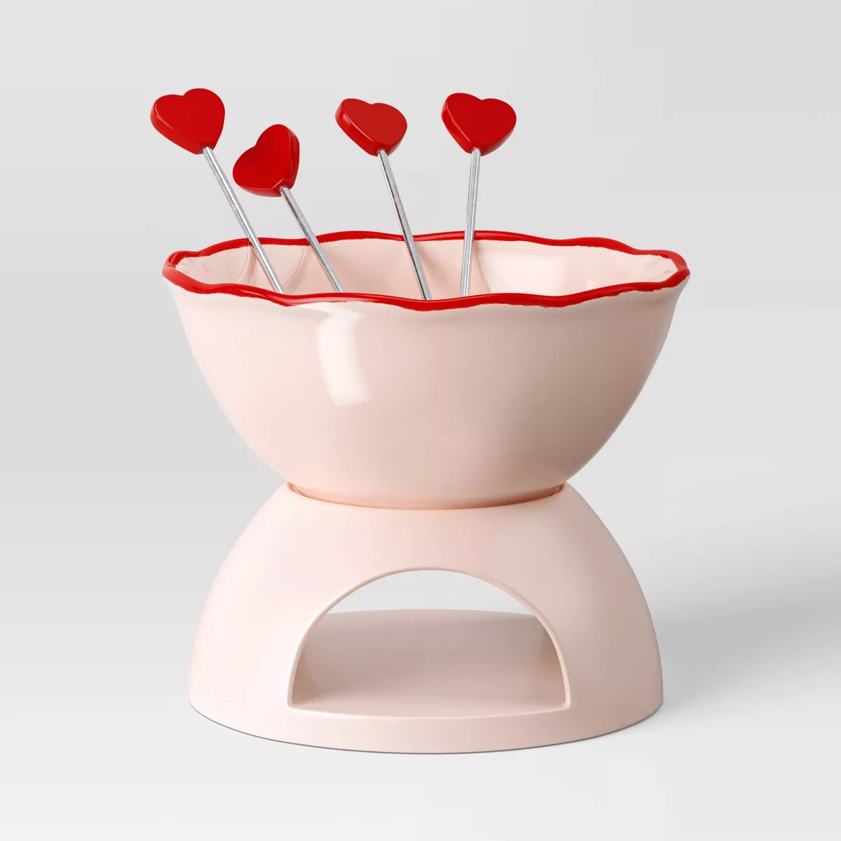 4pk Stoneware Fondue Set with Forks - Threshold™ | Target