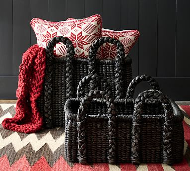 Handwoven Beachcomber Basket Collection - Black | Pottery Barn (US)