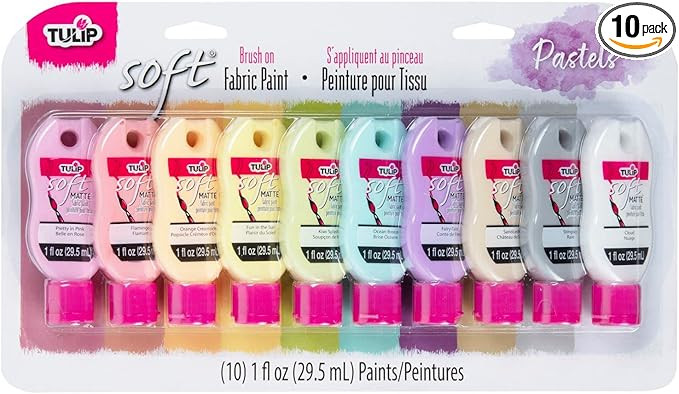 TULIP Brush-On Fabric Paint Pastels 1 Fl. Oz. 10 Pack | Amazon (US)