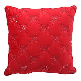 16" x 16" Red Velvet Bow Throw Pillow by Ashland® | Michaels | Michaels Stores