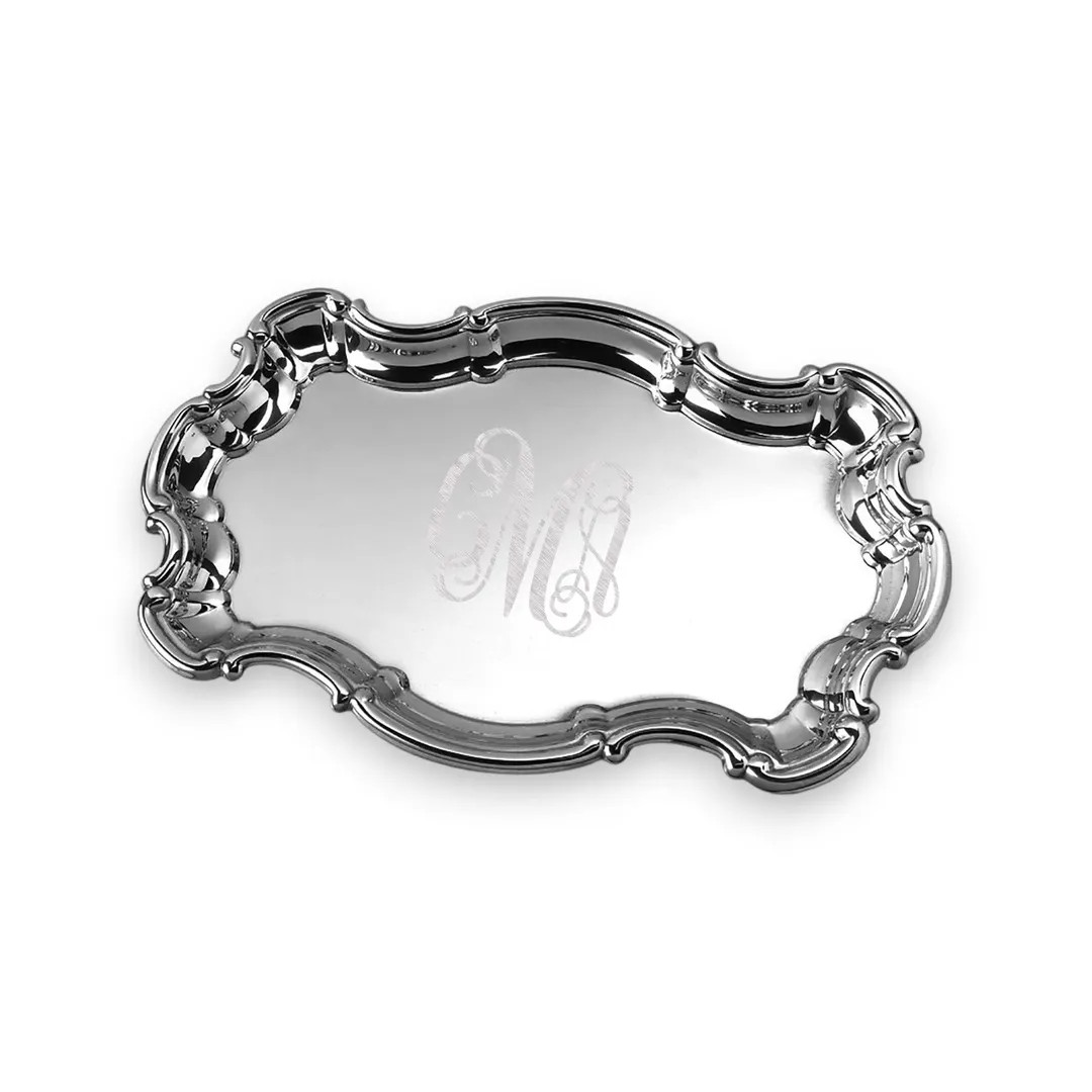 Personalized Pewter Jewelry Tray, Vanity Jewelry Tray, Monogram Jewelry Tray, Gift for Bride, Cus... | Etsy (US)