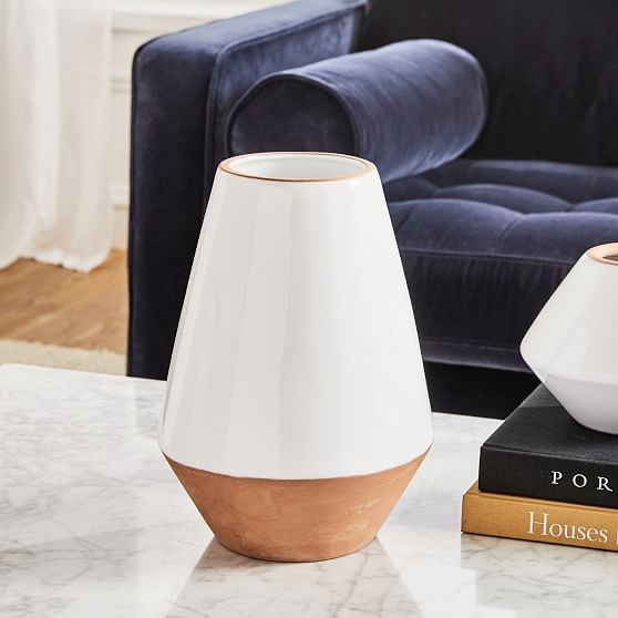 Mexican White Vase, Tapered, Tall | West Elm (US)