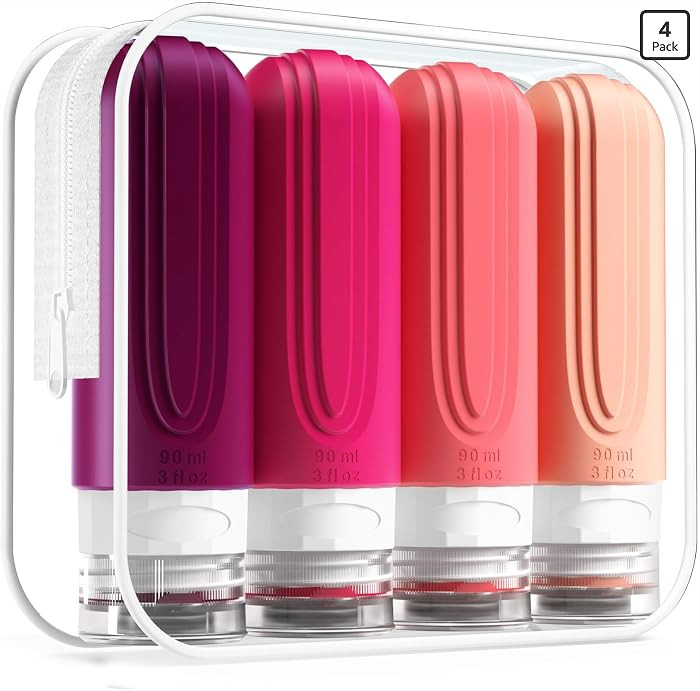 Mrsdry Travel Bottles for Toiletries, Tsa Approved 3oz Travel Size Containers BPA Free Leak Proof... | Amazon (US)