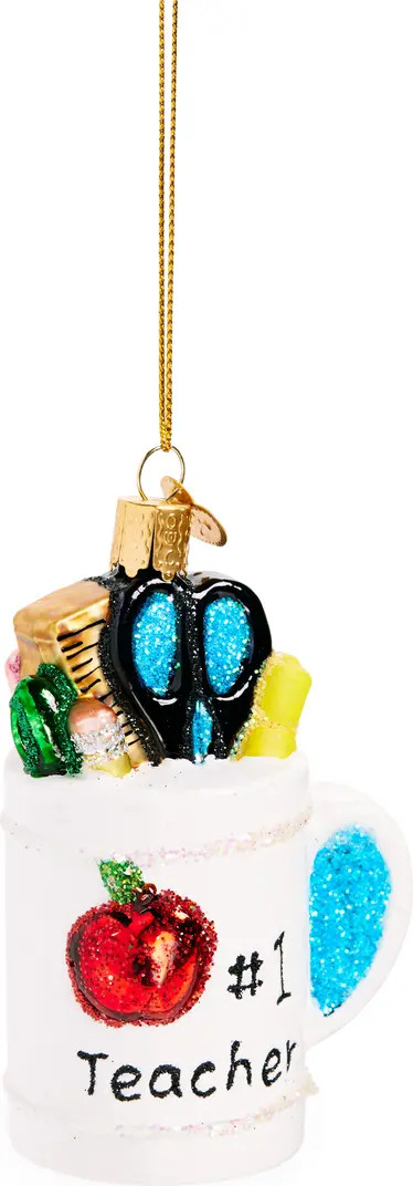 Old World Christmas Best Teacher Mug Glass Ornament | Nordstrom | Nordstrom