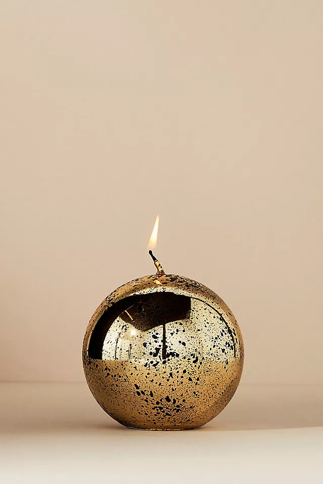 Metallic Sphere Candle | Anthropologie (US)