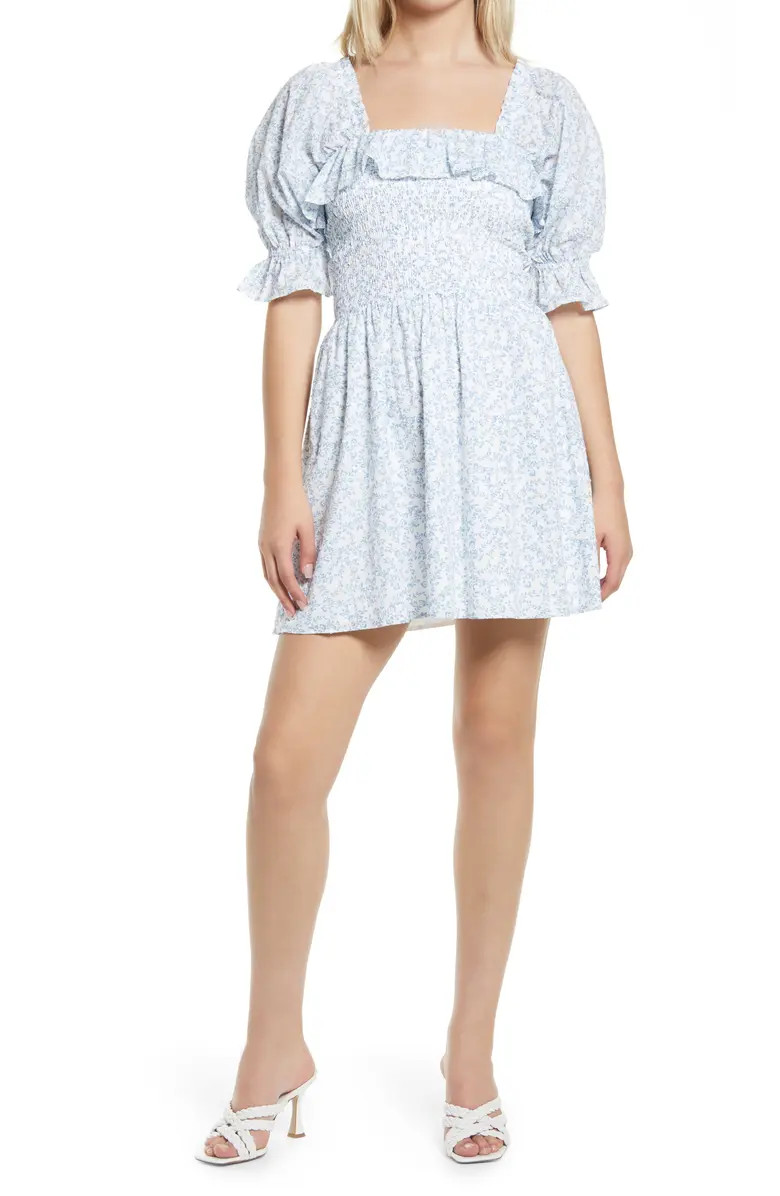 Tonya Smocked Floral Minidress | Nordstrom
