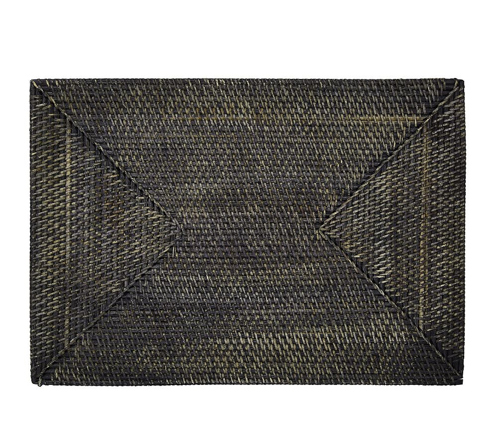 Tava Handwoven Rattan Rectangular Placemats | Pottery Barn (US)