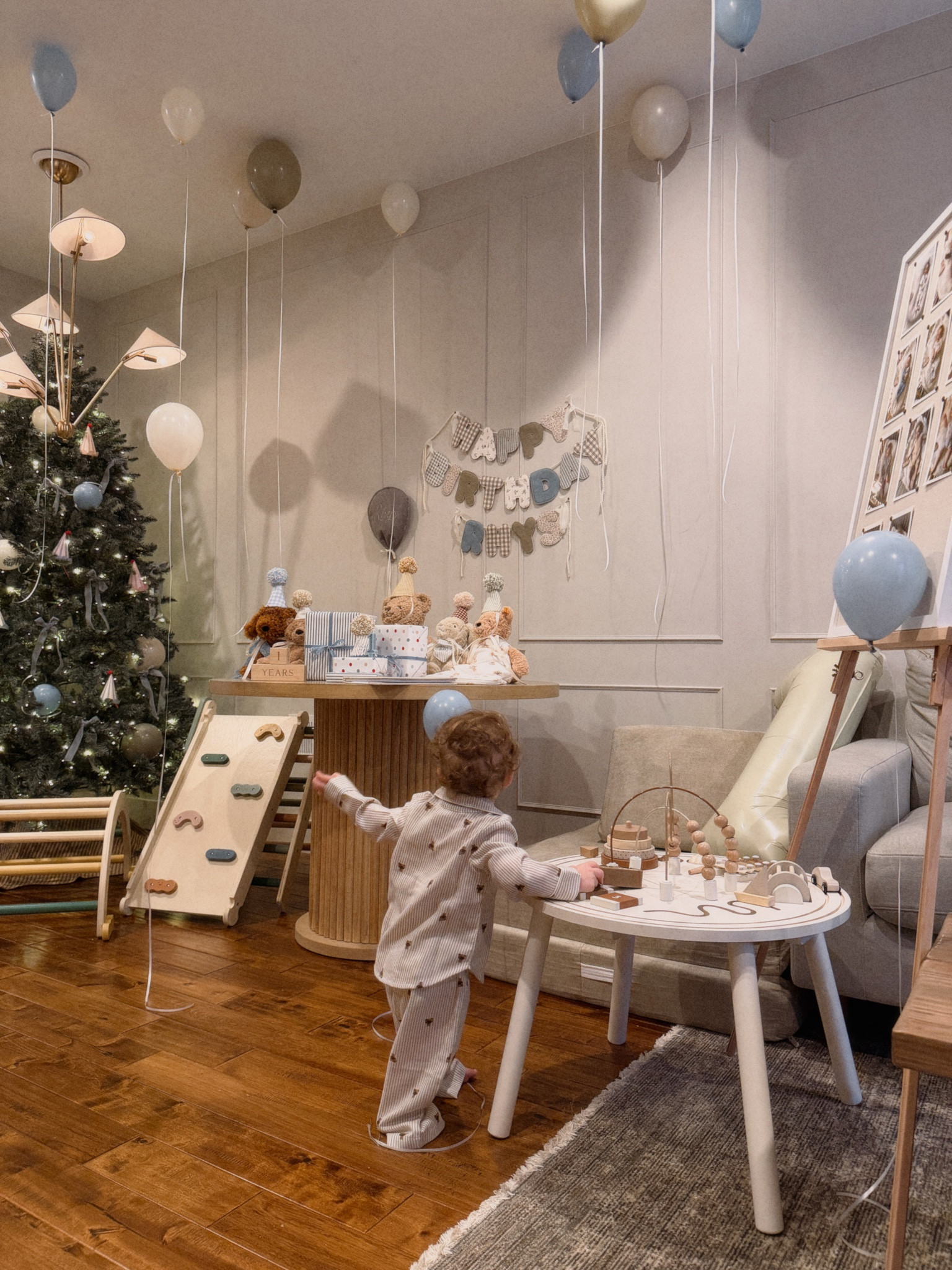 Rhys's first birthday celebration - we set up the living room for him and it was so fun to see him enjoy his birthday set up and birthday gifts! 

#LTKBaby #LTKHome