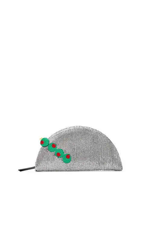 SIMONMILLER Beaded Lune Clutch in Dirty Martini at Nordstrom | Nordstrom