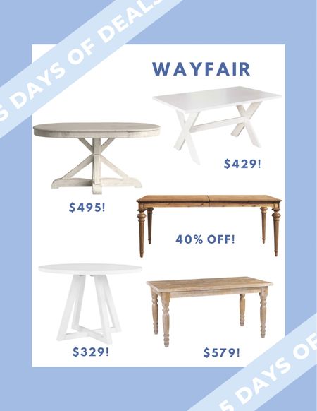 More wayfair 5 days of deals picks!! So many great deals on dining tables! Here’s the are some of my favorite picks!

#LTKfamily #LTKsalealert #LTKhome