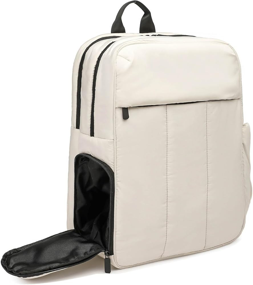 Quilted Puffer Backpack Puffy Daypack with Shoe Compartment for Women Ladies Travel Casual Water ... | Amazon (US)