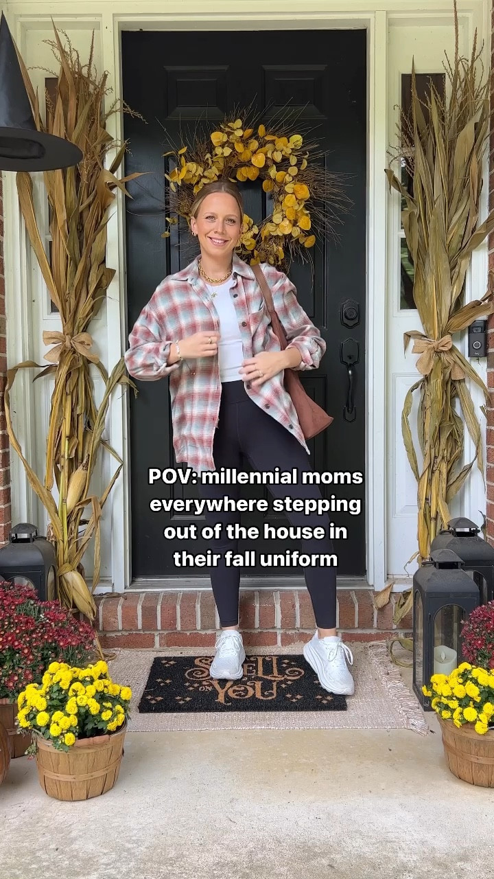 Millennial mom fall uniform:
✔️plaid shirt
✔️leggings
✔️white sneakers
✔️claw clip
✔️big bag that holds everyone’s stuff 


#LTKFindsUnder100 #LTKFindsUnder50 #LTKStyleTip