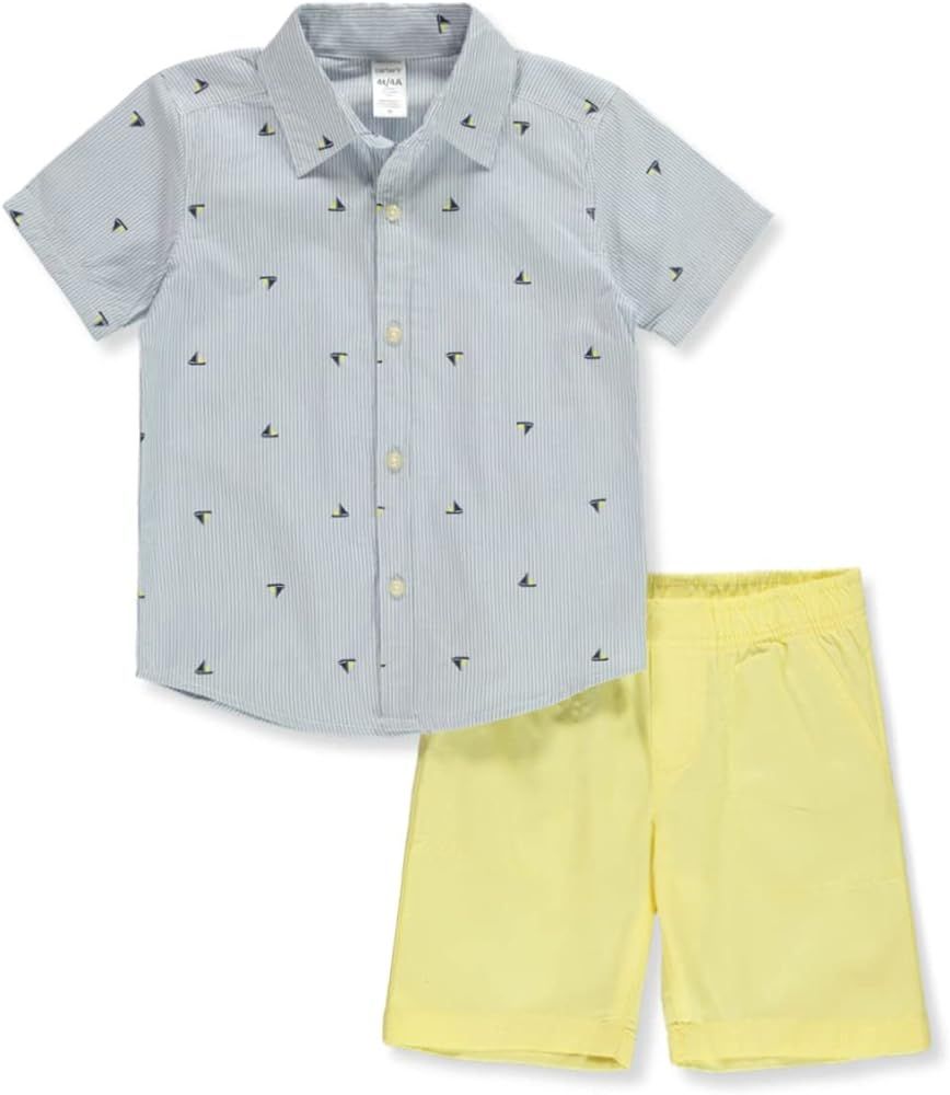 Carter's Little Boys' Toddler 2-Piece Spring Shorts Set Outfit - blue, 4t | Amazon (US)