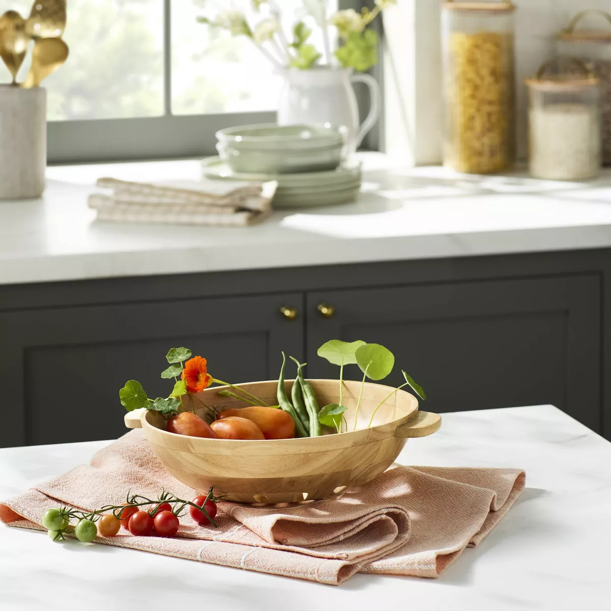 42oz Wooden Harvest Bowl Natural - Hearth & Hand™ with Magnolia | Target
