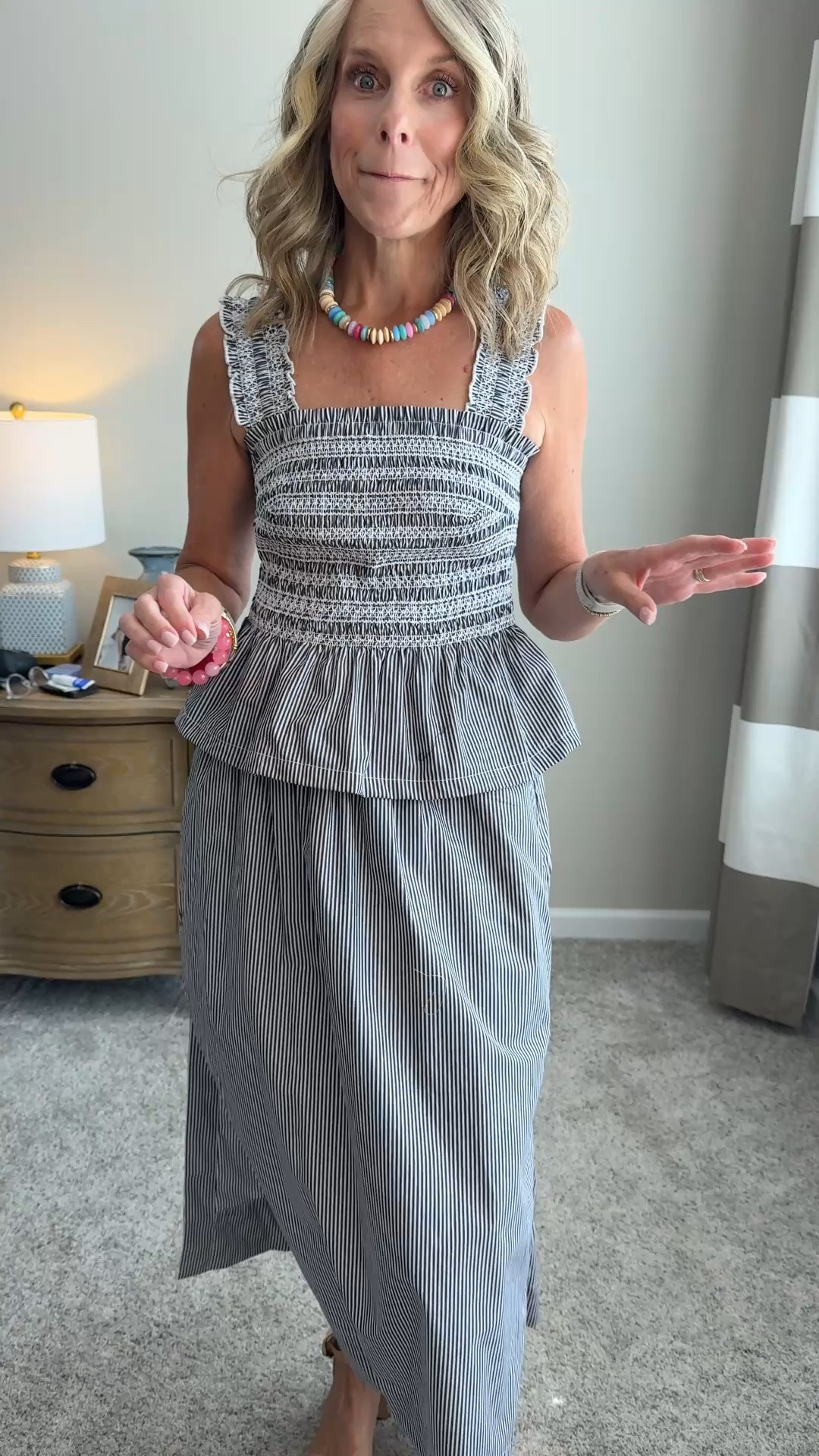 Wearing XS in both 
Super cute separates that will mix well with other pieces in your closet. 
Use code COAST25 on Erin McDermott (necklace)

#LTKdayinmylife #LTKootd #LTKOver40