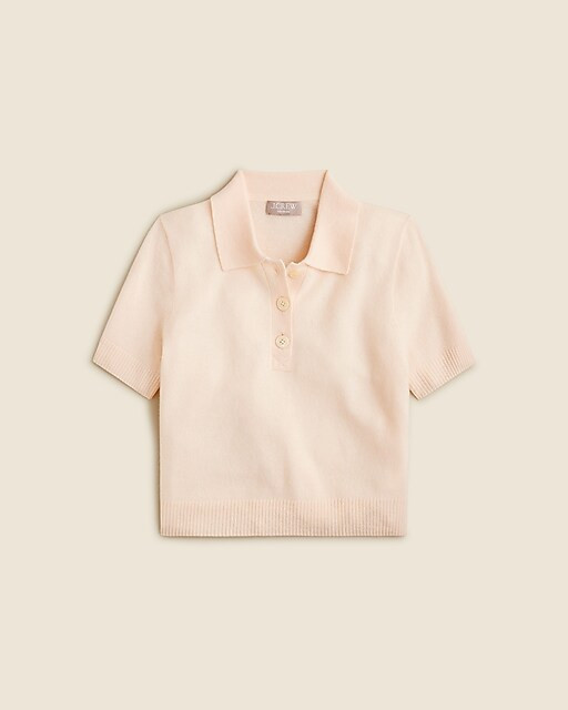 Cashmere cropped sweater-polo | J. Crew US