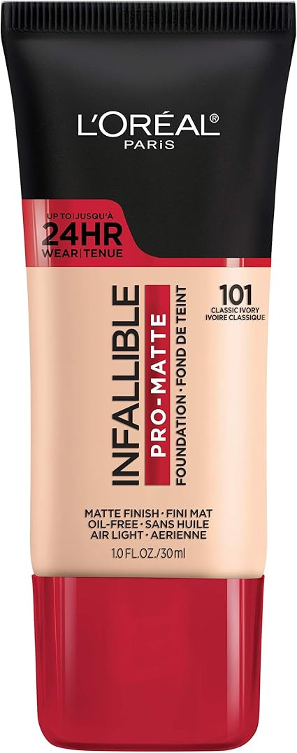 L’Oréal Paris Pro- Matte Foundation|Oil-Free, Lightweight, Longwear Face Makeup Up to 24hr| Cl... | Amazon (CA)