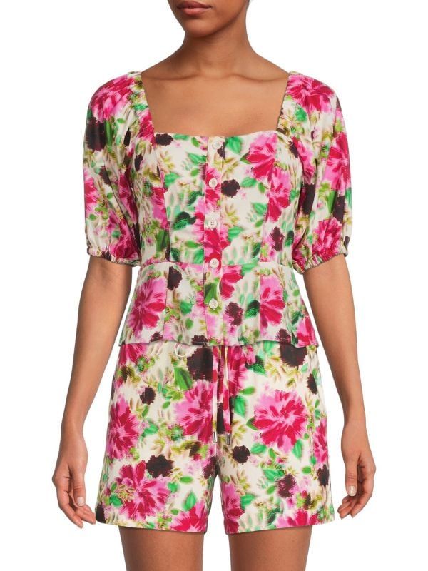 ​Floral Peplum Top | Saks Fifth Avenue OFF 5TH