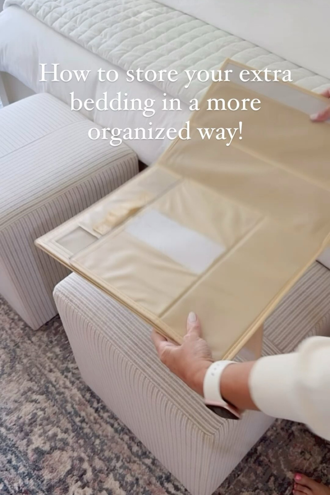 You guys, I have struggled for YEARS to find a solution for my extra bedding!  I have tried several different methods and never liked them until this one. 

Each bedroom now has its own extra sheet set(s) bin, and a blanket bin. And labeled. I put them under the beds in two bedrooms and in the closet in the 3rd (short bed clearance.) So happy with this solution! 

#organization #bedroomideas #storagesolutions #beddingsets #bedding #amazonhome

#LTKHome