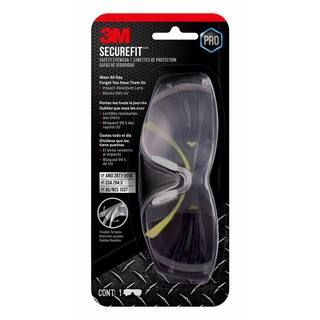 3M SecureFit 400 Black/Neon Green with Clear Anti-Fog Lenses Safety Glasses-SF400C-WV-6 - The Hom... | The Home Depot