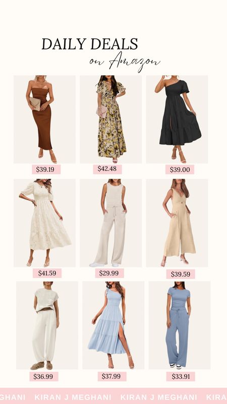 Here are a few Daily deals that I’m loving from Amazon featuring spring dresses casual/lounge sets and jumpsuits 

Click the images down below to SHOP NOW and don’t forget to SHARE with your bestie🫶🏼

#dailydeals #amazonfinds #amazonfashion #springdresses #springoutfits 

#LTKsalealert #LTKstyletip #LTKfindsunder50