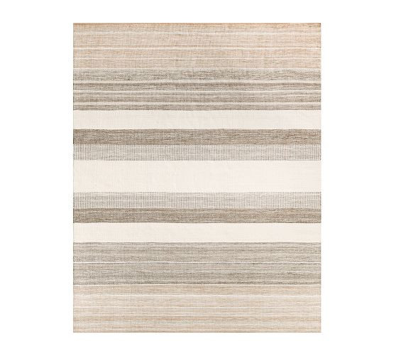 Serene Striped Outdoor Performance Rug | Pottery Barn (US)
