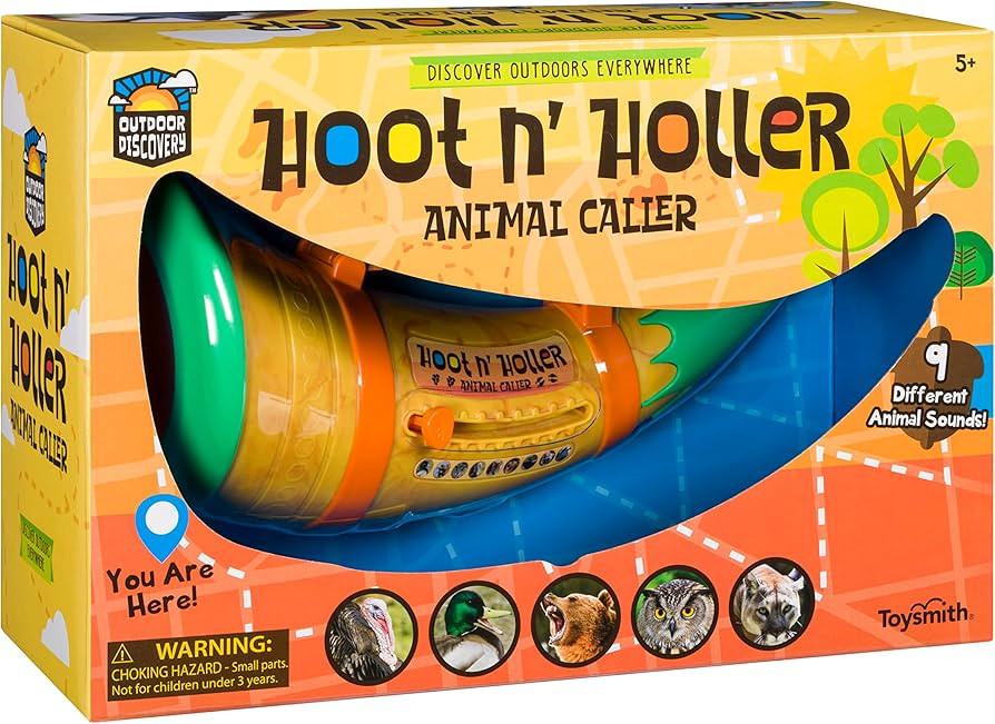 Toysmith Outdoor Discovery, Hoot-N-Hollar Animal Caller, 9" Horn With 9 Animal Sounds, For Boys &... | Amazon (US)