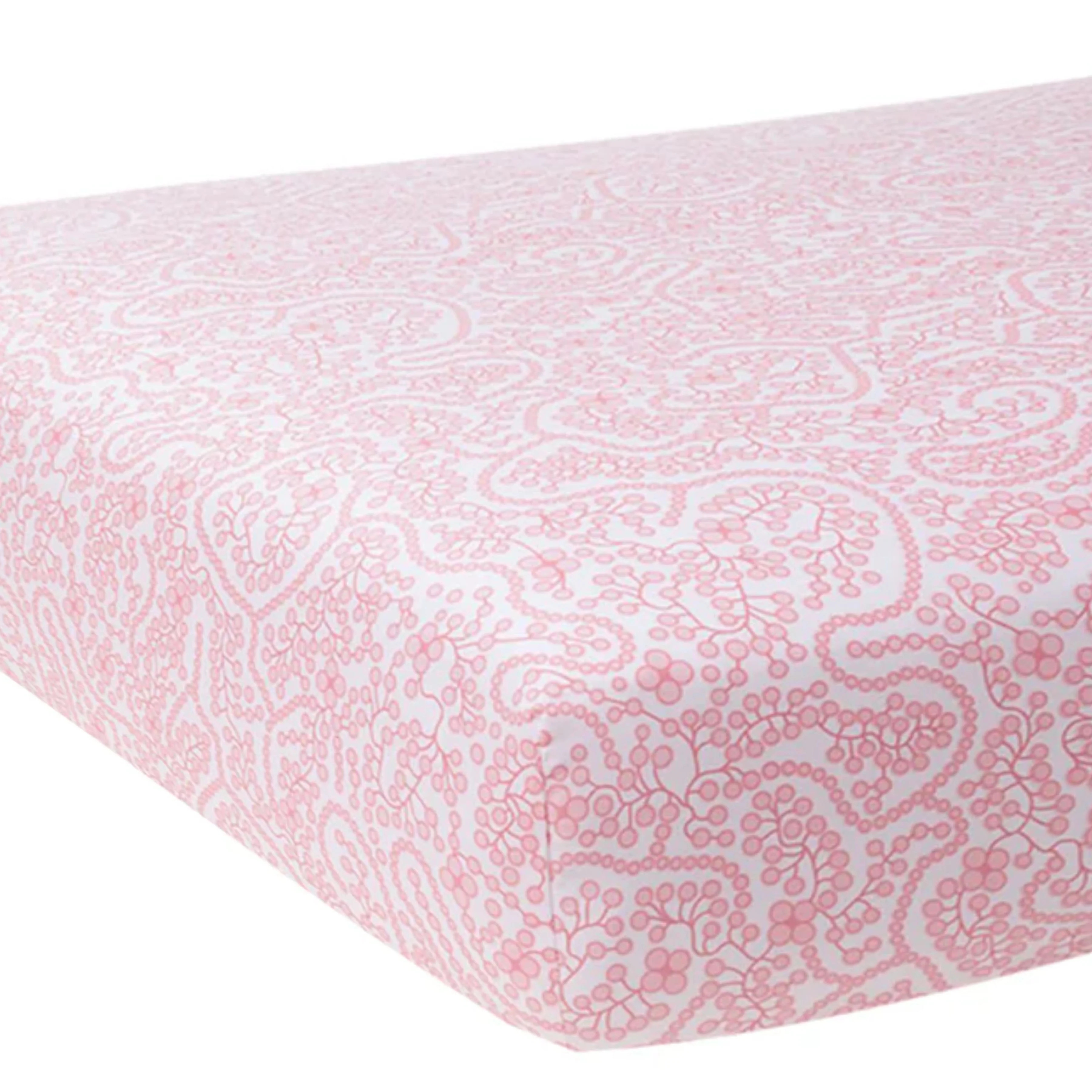 Shelby Pink Crib Sheet, Pink | Biscuit Home
