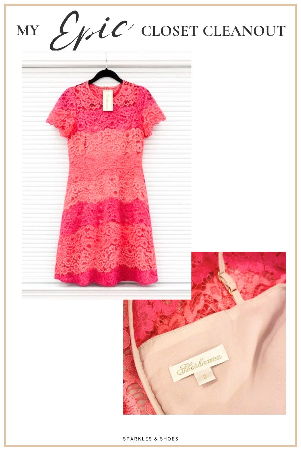 The Shoshanna Coral Pink Lace Dress – Size 2 – NWT -  just one of the 100+ items for sale as part of my epic closet cleanout! #poshmark #secondhand #preloved  #Shoshanna 

 #LTKmomlife #LTKSaleAlert