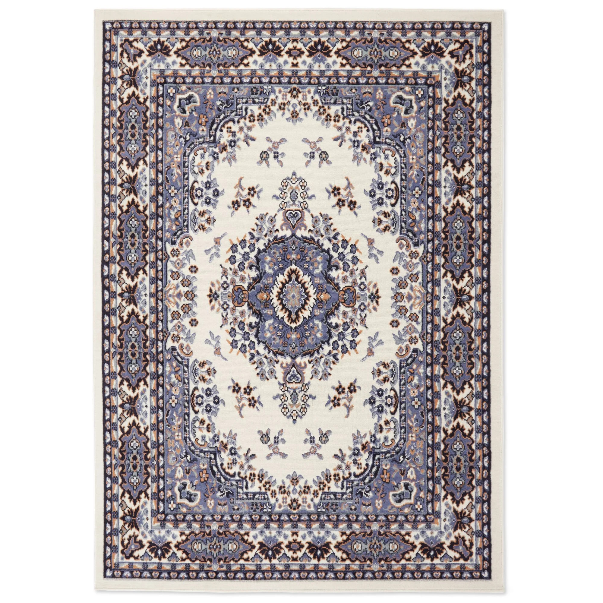 Home Dynamix Premium Sakarya Traditional Medallion Area Rug, Ivory/Blue, 7'8"x10'7" | Walmart (US)