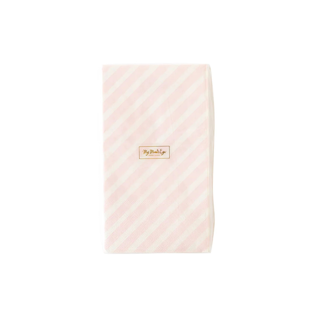 Gingerbread Pink Stripe Paper Dinner Napkin | My Mind's Eye