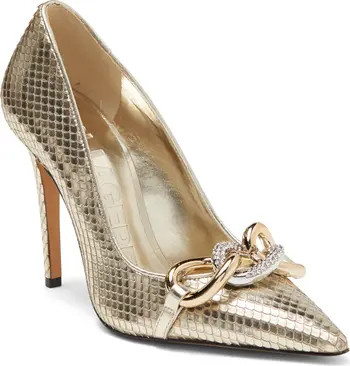 Karl Lagerfeld Paris Carmy Snakeskin Textured Pump | Nordstromrack | Nordstrom Rack