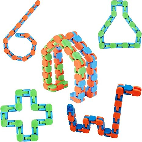 Easter Basket Stuffers,Easter Eggs Stuffers,6 Packs 24 Links Wacky Tracks Fidget Sensory Toys,Chr... | Amazon (US)