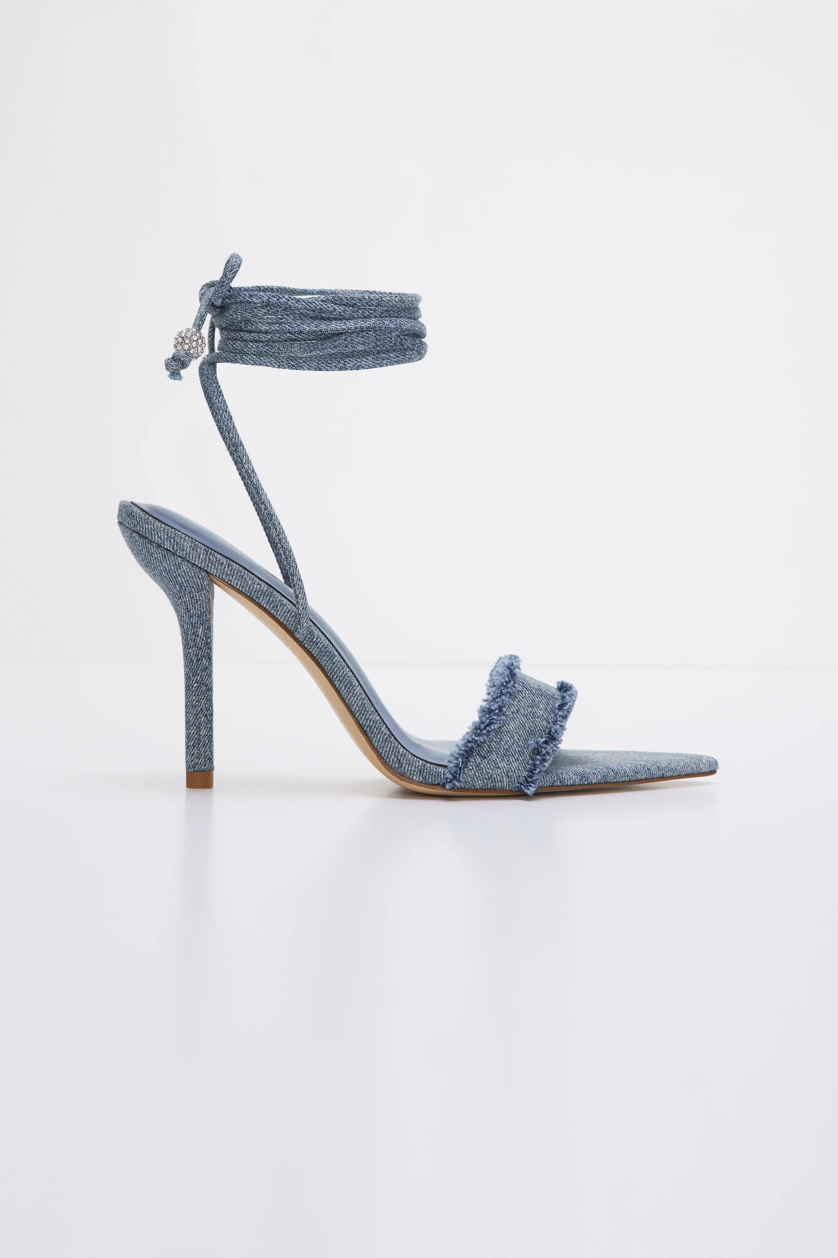 LACE UP HEELS | BLUE DENIM002 - GOOD AMERICAN | Good American