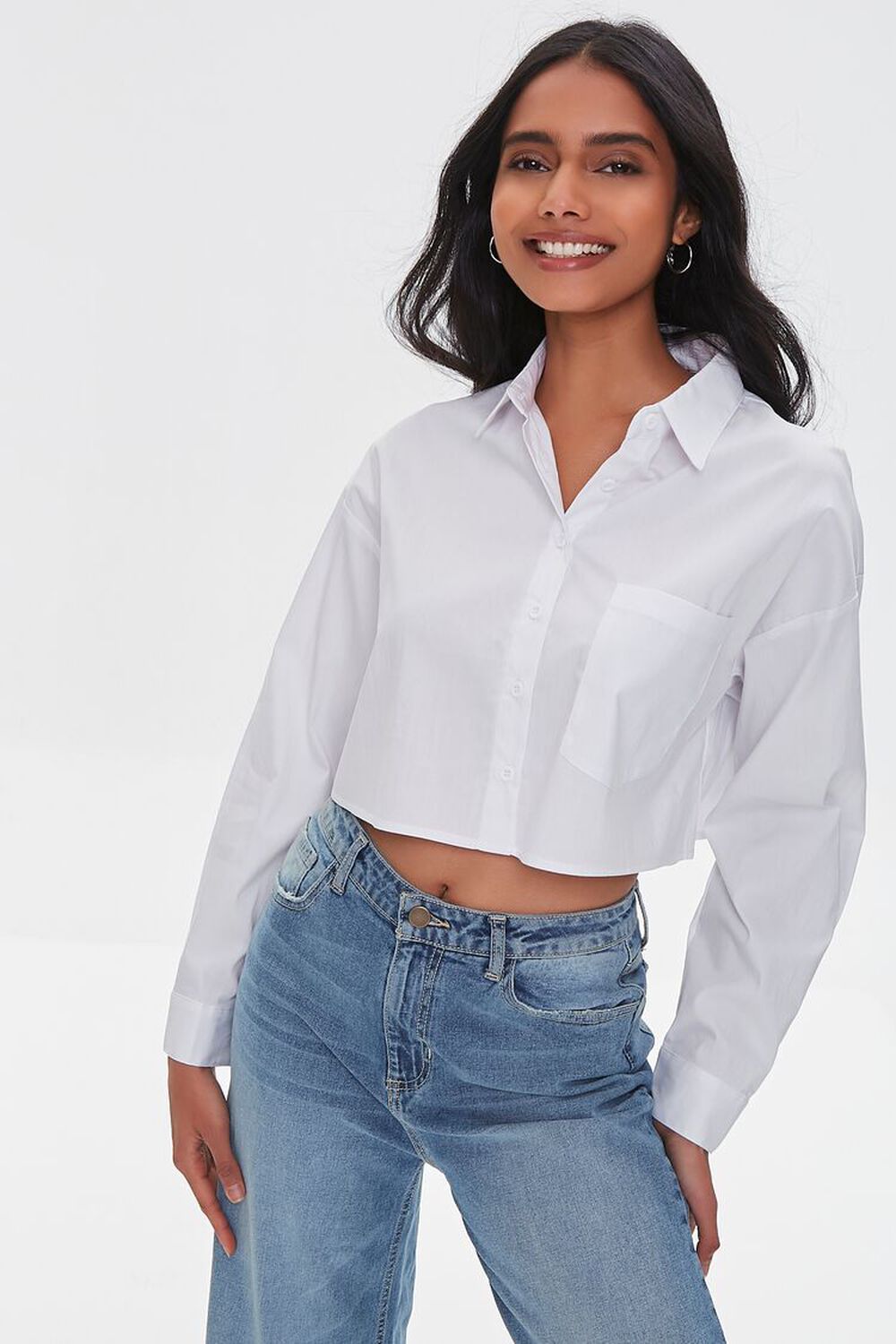 Cropped Poplin Shirt | Forever 21 (US)