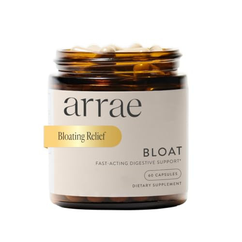 Arrae Fast-Acting Bloating Relief Digestive Enzymes, All Natural Bloat, Gas & Indigestion Relief Capsules, 60 Count | Amazon (US)