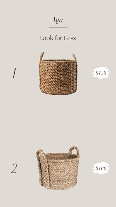 Look for Less $ — large round natural woven baskets

#LTKhome