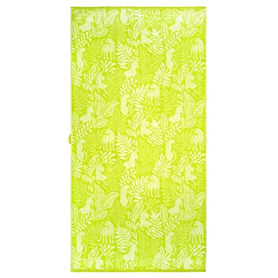 Better Homes & Gardens Cheetah Beach Towels, 2 Pack, Yellow, 72 in x 38 in | Walmart (US)