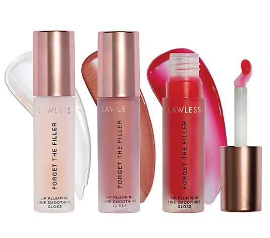 Lawless Beauty Forget the Filler Lip Plumping Trio - QVC.com | QVC