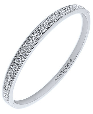 Crystal Stone Gold-Tone Bangle Bracelet | Macy's