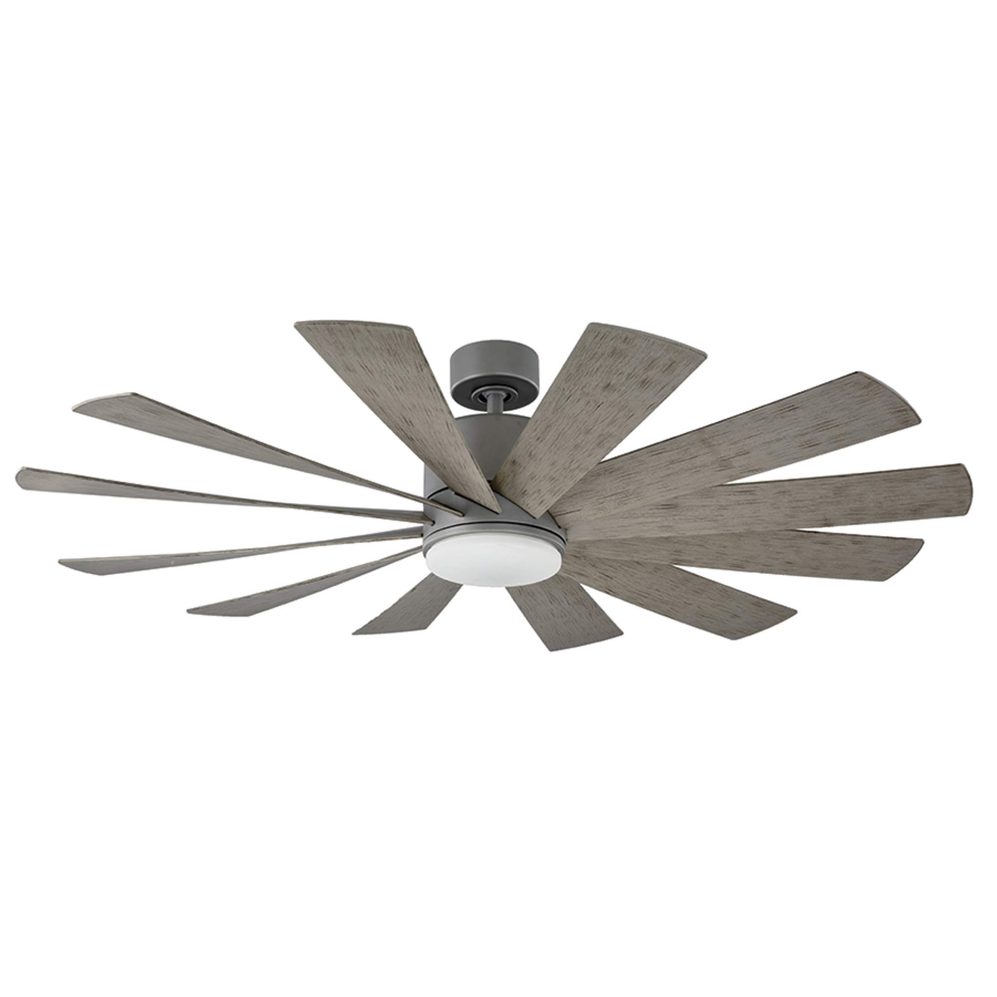 Windflower Smart Indoor and Outdoor 12-Blade Ceiling Fan 60in Graphite Weathered Gray with 2700K ... | Amazon (US)